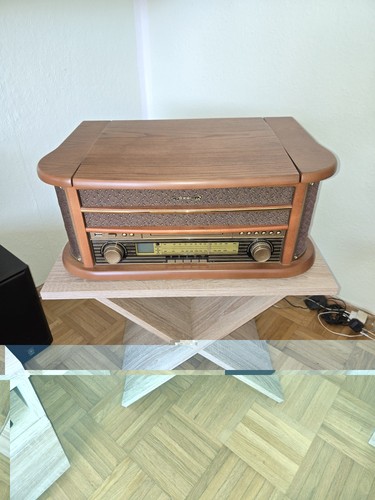 Plattenspieler nostalgie holz - plattenspieler,
