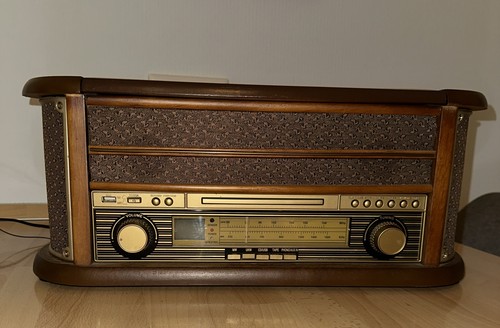 Nostalgie radio holz mit - holz,